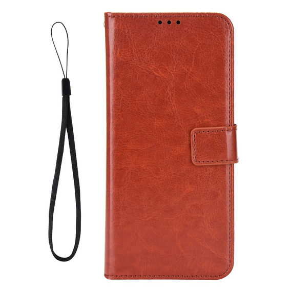 Klapkové puzdro pre Samsung Galaxy A36, Crazy Horse Wallet, hnedé