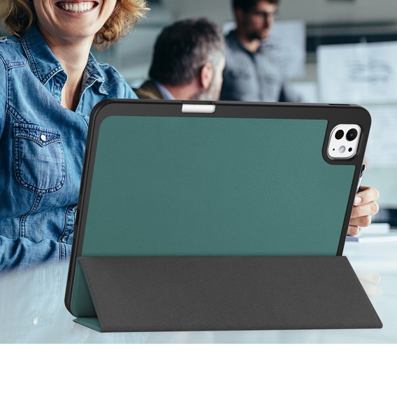 Puzdro pre iPad Pro 11" 2024 (5 gen.), Smartcase s priestorom pre stylus, zelený
