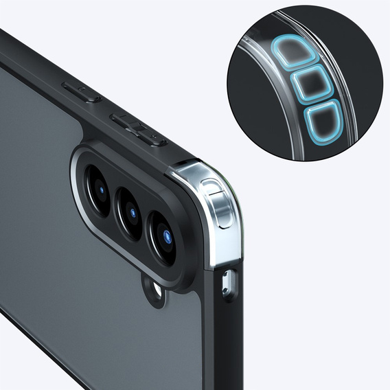 Fusion Hybrid puzdro pre Samsung Galaxy A57 5G, čierne