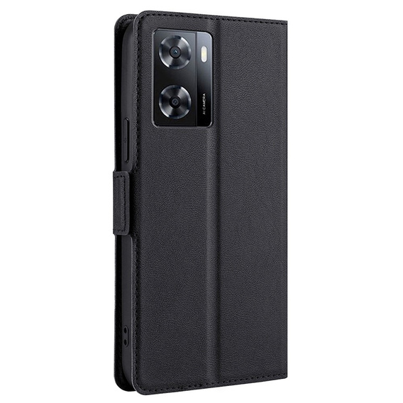 Klapkové puzdro pre Oppo A57s, Wallet Thin Magnet, čierne