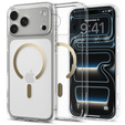 Spigen puzdro pre iPhone 17 Pro, Ultra Hybrid MagSafe, číre/zlaté