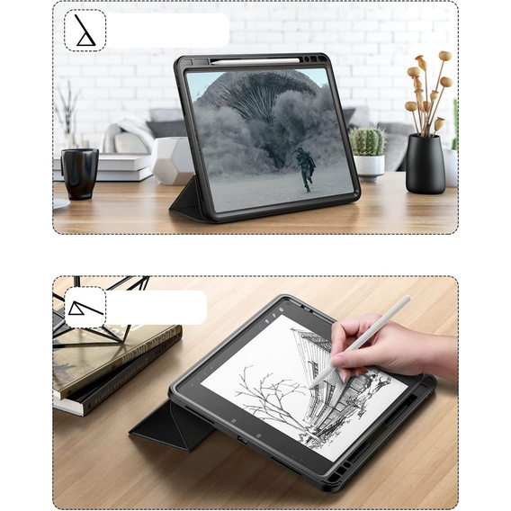 Obal na mobil pre iPad Pro 12.9 2020/2021/2022, Suritch Full Body, čierne