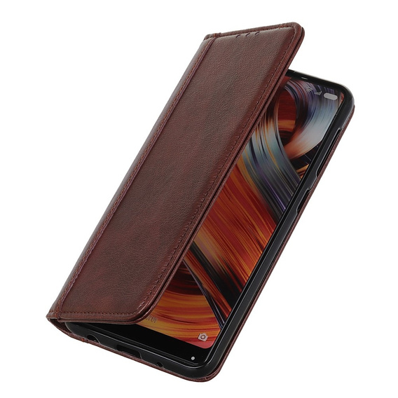 Obal na mobil pre Xiaomi Redmi Note 13 Pro 5G, Wallet Litchi Leather, hnedé