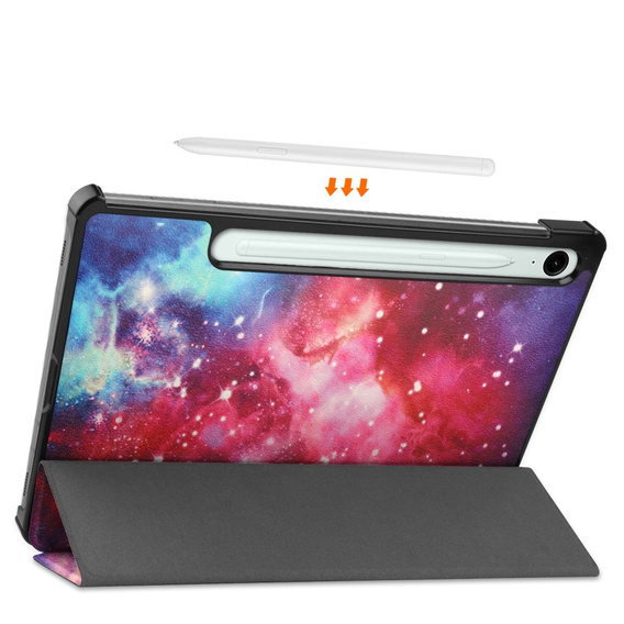 Puzdro pre Samsung Galaxy Tab S10 Lite / S10 FE / S9 FE, s chlopňou, galaxy