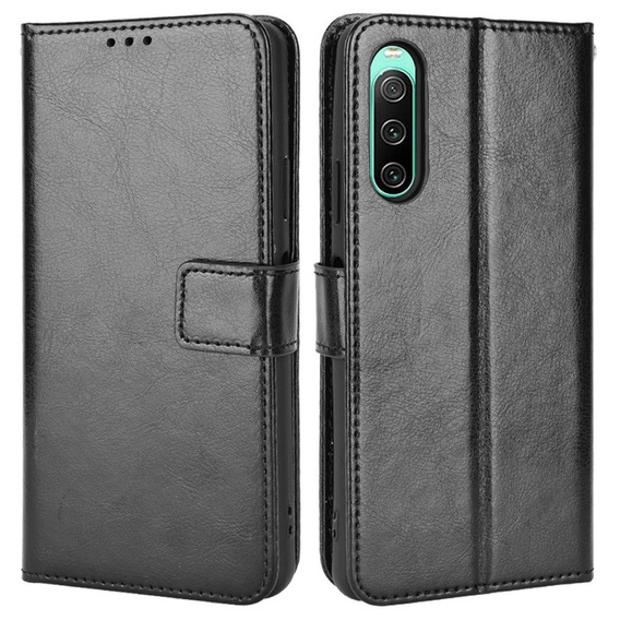 Klapkové puzdro pre Sony Xperia 10 IV, Wallet, čierne