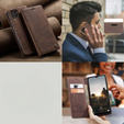 CASEME puzdro pre Samsung Galaxy M33 5G, Leather Wallet Case, hnedé