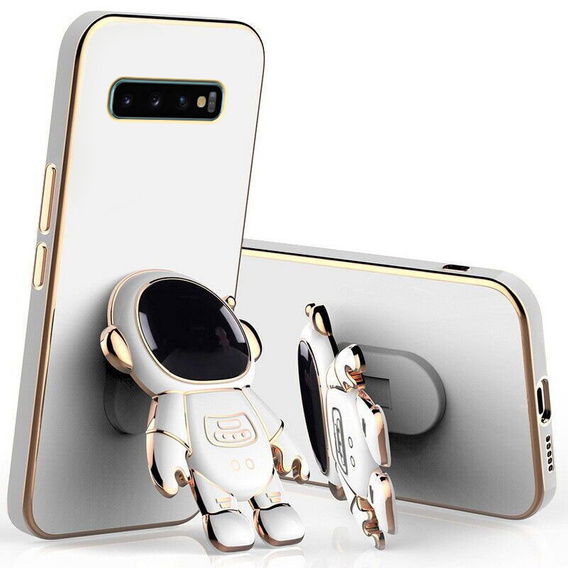 Obal na mobil pre Samsung Galaxy S10, Astronaut, biele