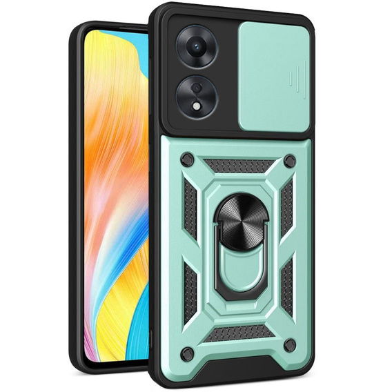 Obal na mobil pre Oppo A98 5G, CamShield Slide, zelené