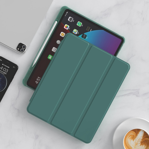 Puzdro pre iPad Pro 12.9" 2022/2021/2020 (6/5/4 gen.), Smart Pencil, so slotom na stylus, zelený