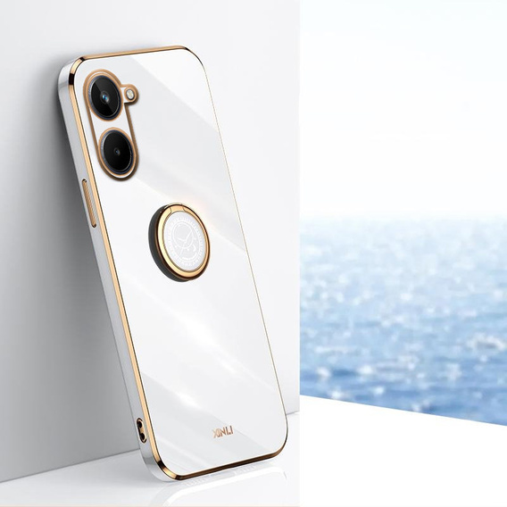Obal na mobil pre Realme 10 4G, Electro Ring, biele