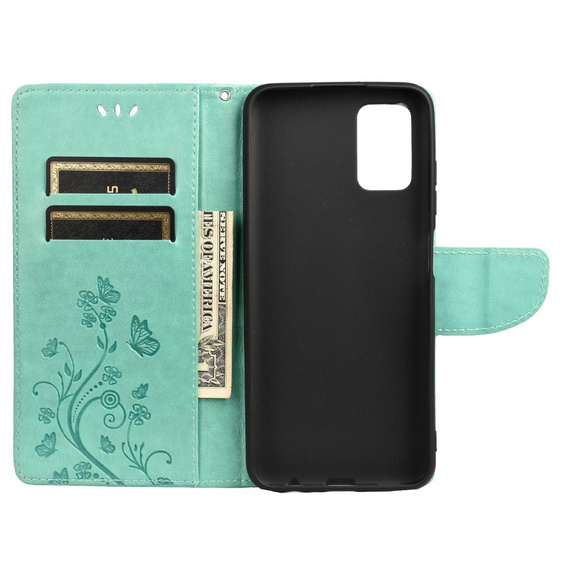 Klapkové puzdro pre Xiaomi Redmi 10, Butterfly, zelený