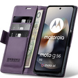ERBORD Lesklá peňaženka Litchi s chlopňou pre Motorola Moto G56 5G
