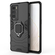 Obal na mobil pre Realme GT Explorer Master, Kickstand Ring, čierne
