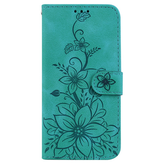 Klapkové puzdro pre Oppo A60, Lily Flower, zelený