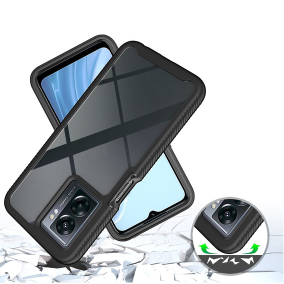 Puzdro pre Oppo A57s, Shockproof, s fóliou, čierne