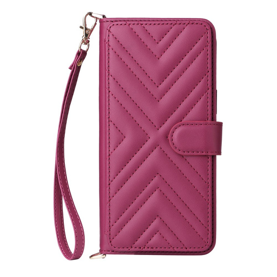 Puzdro s chlopňou pre Xiaomi Poco F7 Pro / F7 Ultra, Crossbody Leather Wallet, bordové