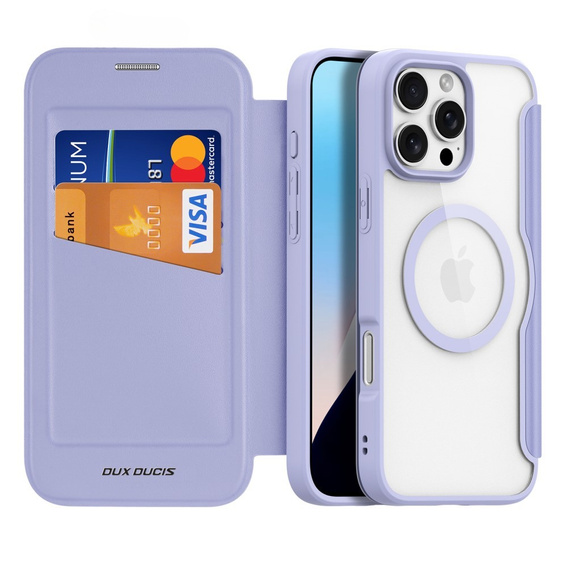 Dux Ducis Obal na mobil pre iPhone 16 Pro, Skin X Pro, MagSafe, fialové