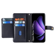 Klapkové puzdro pre Oppo Reno 13 Pro, Wallet Zipper Pocket, čierne