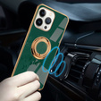 Obal na mobil pre iPhone 13 Pro, Electro Ring, zelený