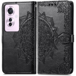 Klapkové puzdro pre Oppo Reno 11F 5G, Mandala, čierne