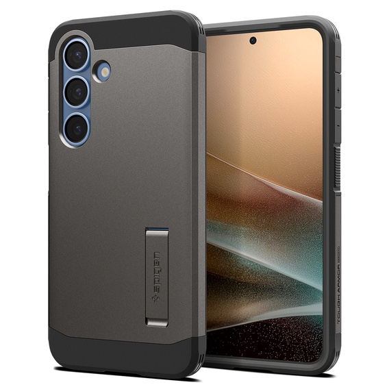 Puzdro Spigen Tough Armor Mag Gunmetal pre Samsung Galaxy S25
