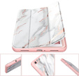 Obal na mobil pre Samsung Galaxy Tab A 8.0, Suritch Full Body Basic Marble, ružové