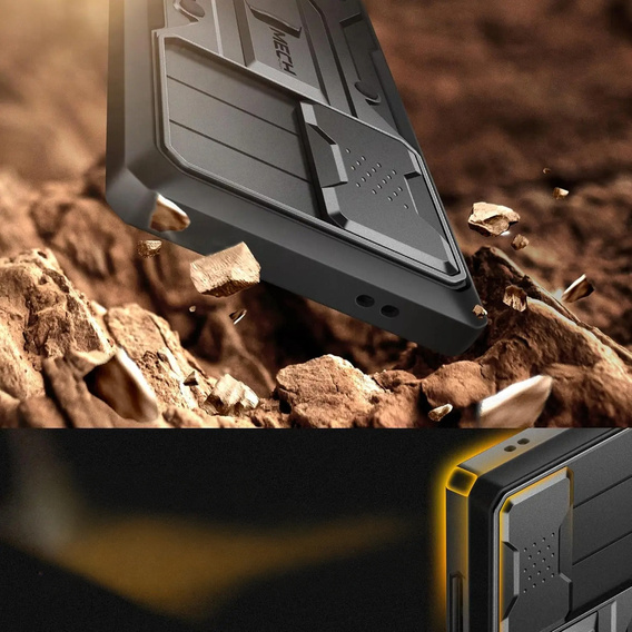 Odolné puzdro pre Samsung Galaxy S25 Ultra – Tongate MECH Series Clip, čierne
