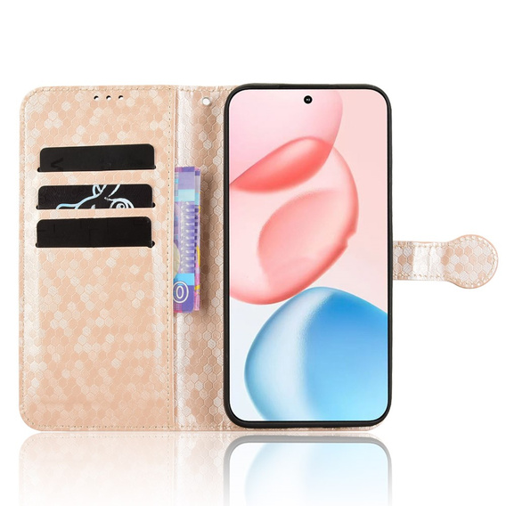 Flipové puzdro pre Honor 400 5G, Wallet Rhombus, ružové