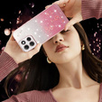 Puzdro pre Motorola Moto G86 5G, Glitter Flower, ružové rose gold