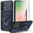Pancierované puzdro pre Samsung Galaxy A56, CamShield Slide, modré + tvrdené sklo 9H