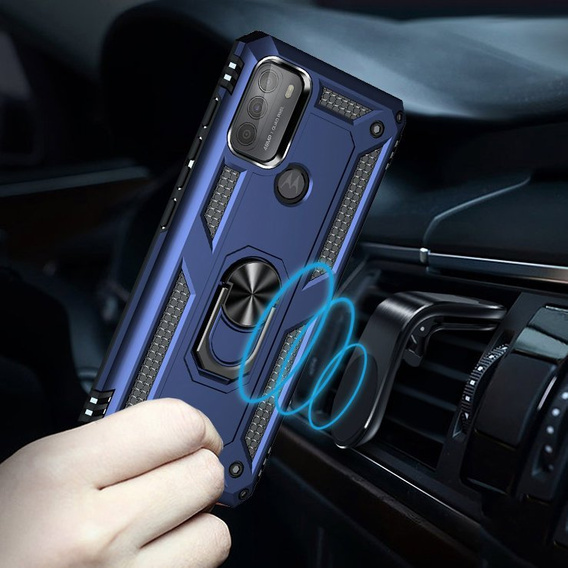 Pancierované obal na mobil pre Motorola Moto G50, Nox Case Ring, modré