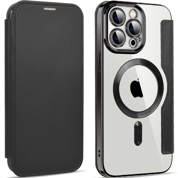 Klapkové puzdro pre iPhone 14 Pro Max, RFID Wallet MagSafe CamShield, čierne