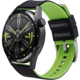 ERBORD Univerzálny silikónový remienok 22mm, Dual Color, sivý / čierny / čierna pracka