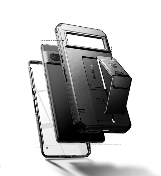 Obrnené puzdro pre Google Pixel 7 Pro, Dexnor Full Body, čierne
