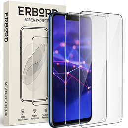 2x tvrdené sklo pre Huawei Mate 20 Lite, ERBORD 9H Hard Glass na displeji