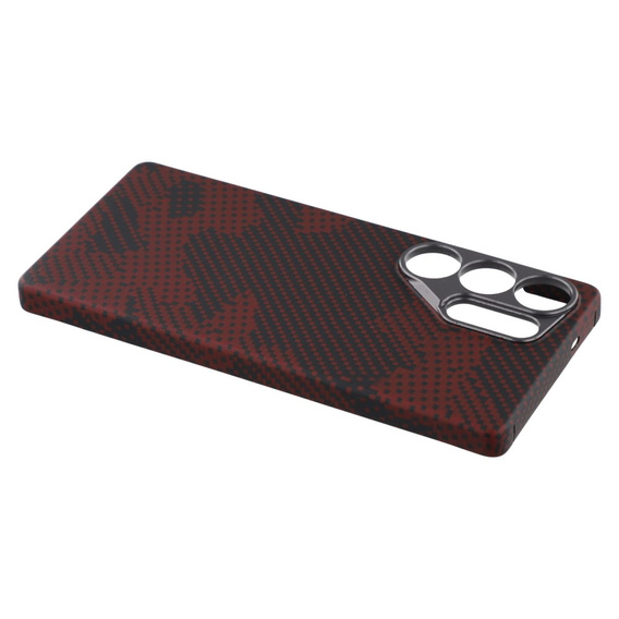 Puzdro pre Samsung Galaxy S25 Ultra, Aramid Fiber MagSafe, čierna / červená