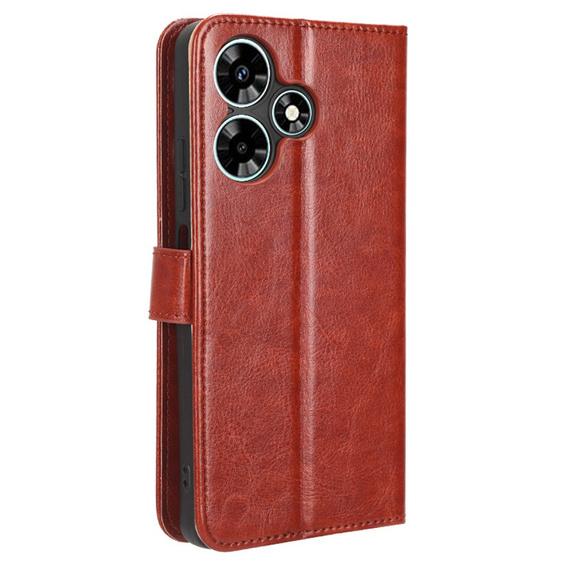 Klapkové puzdro pre Infinix Hot 30, Crazy Horse Wallet, hnedé