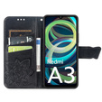 Klapkové puzdro pre Xiaomi Redmi A3, Butterfly, čierne