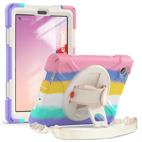Detské puzdro pre Lenovo Tab M8 Gen 4 TB-300FU, pancierované s popruhom, viacfarebné