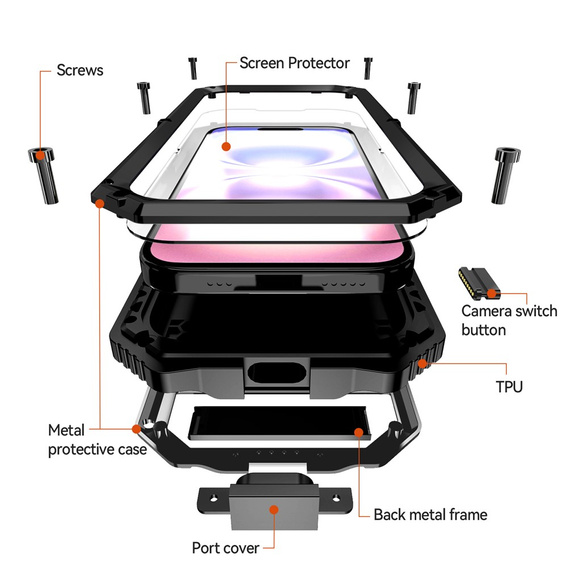 Puzdro R-JUST s podstavcom pre iPhone 17