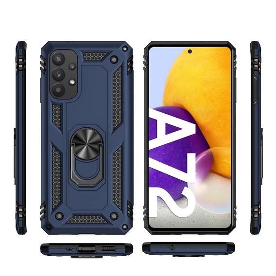 Pancierované obal na mobil pre Samsung Galaxy A72 5G, Nox Case Ring, modré