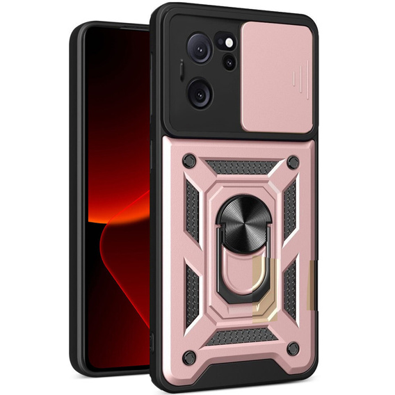 Obal na mobil pre Xiaomi 13T / 13T Pro, CamShield Slide, ružové rose gold