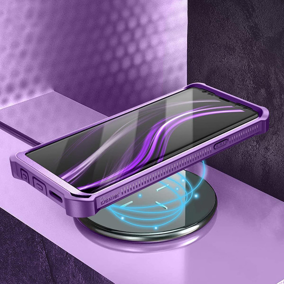 Obrnené puzdro pre Samsung Galaxy S9 Plus, Dexnor Full Body, fialové