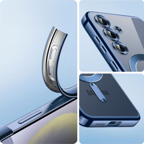Puzdro pre Samsung Galaxy A55 5G, Electro MagSafe, modré + sklo na displej