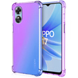 Puzdro pre Oppo A17, Gradient Dropproof, Fialová / modrá