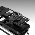 Puzdro pre Samsung Galaxy S25 Ultra, KickStand Camera Lens, čierne