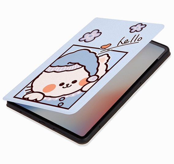 Puzdro s chlopňou pre Lenovo Tab M10 Plus 10.6 Gen 3 TB-125F TB-128F, blue cat