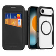 Puzdro Dux Ducis pre iPhone Air, Skin X Pro, s chlopňou, pre MagSafe, čierne