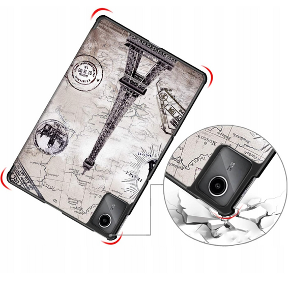 Puzdro pre Lenovo Tab M11, Smartcase, Eiffel Tower