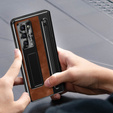 Puzdro s podstavcom Leather+PC s okienkom a stylusom pre Samsung Galaxy Z Fold6 5G